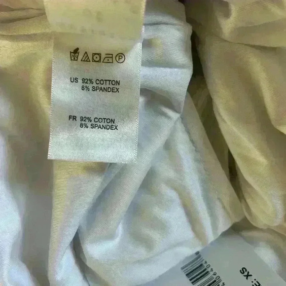 Articles of Society White Ribbed Cotton Stretch Thong Bodysuit Size XS NWT - Picture 3 of 5